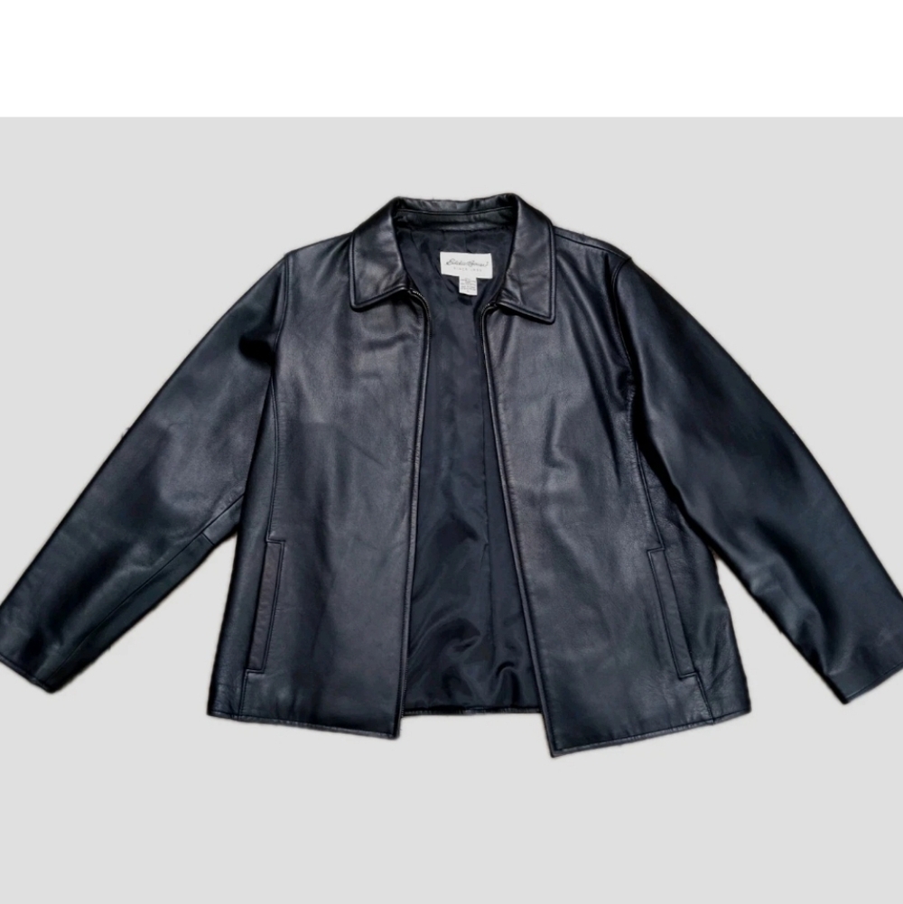 Eddie Bauer Women's Leather Jacket Size L. - Picture 2 of 11